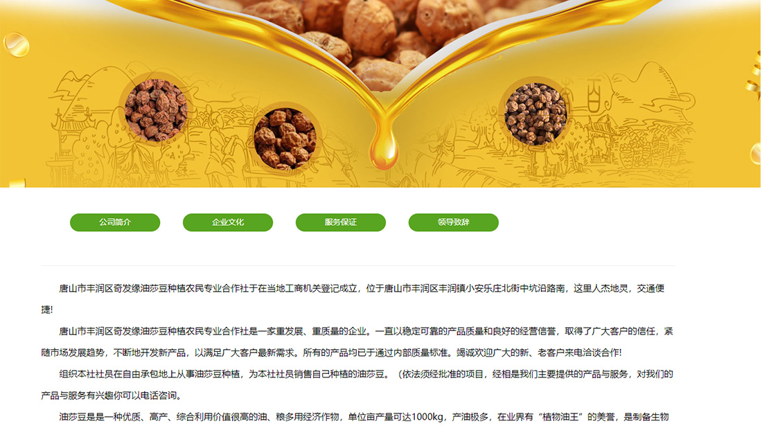 食品制造网站案例