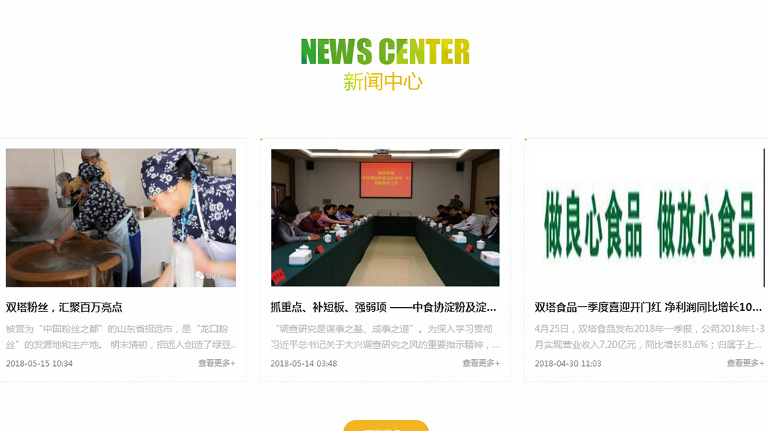 食品制造网站案例
