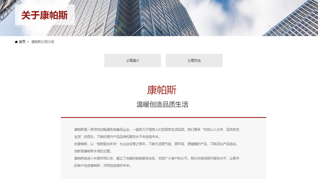 家装建材网站案例