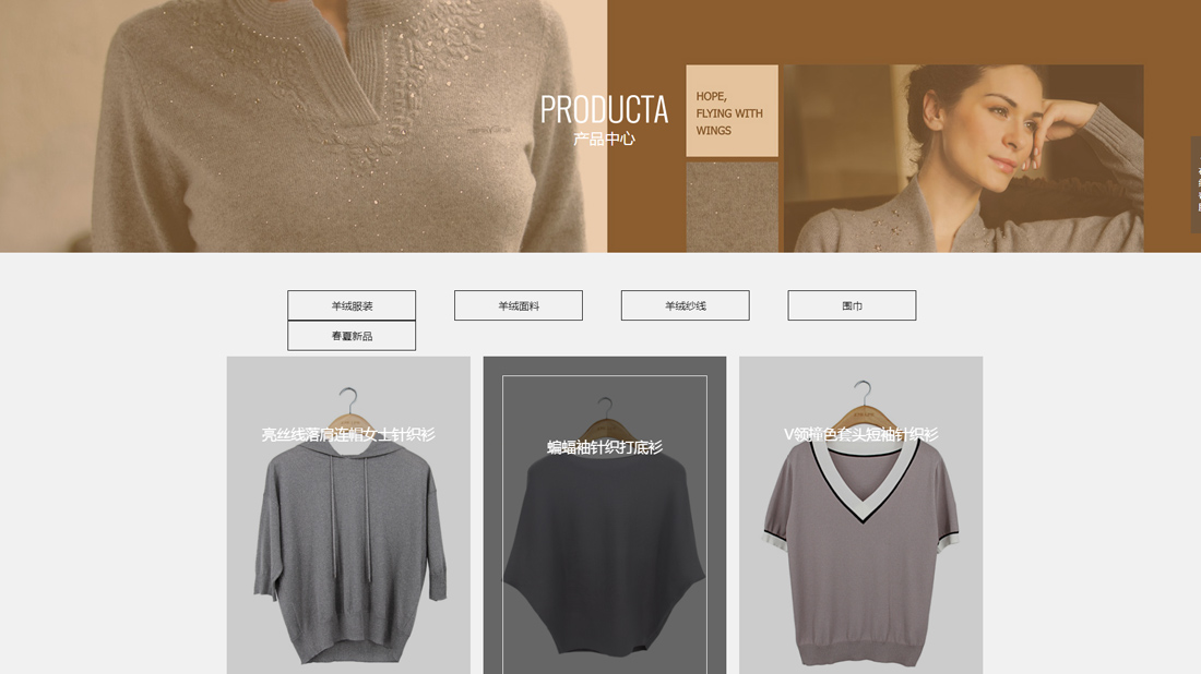 纺织服装网站案例