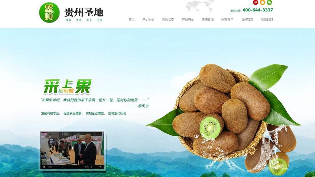 农副产品网站案例