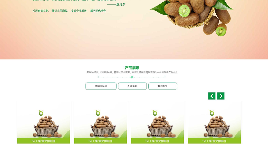 农副产品网站案例
