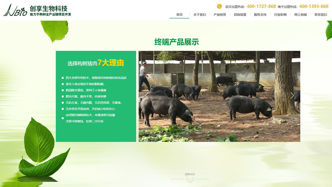 农副产品网站案例