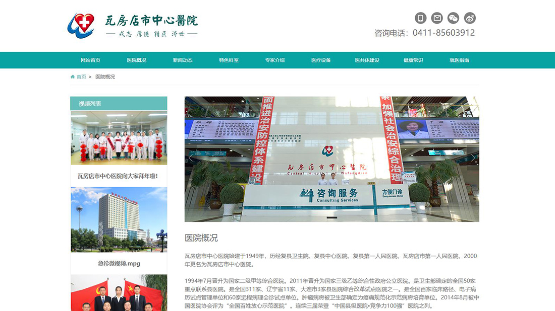 医疗健康网站案例