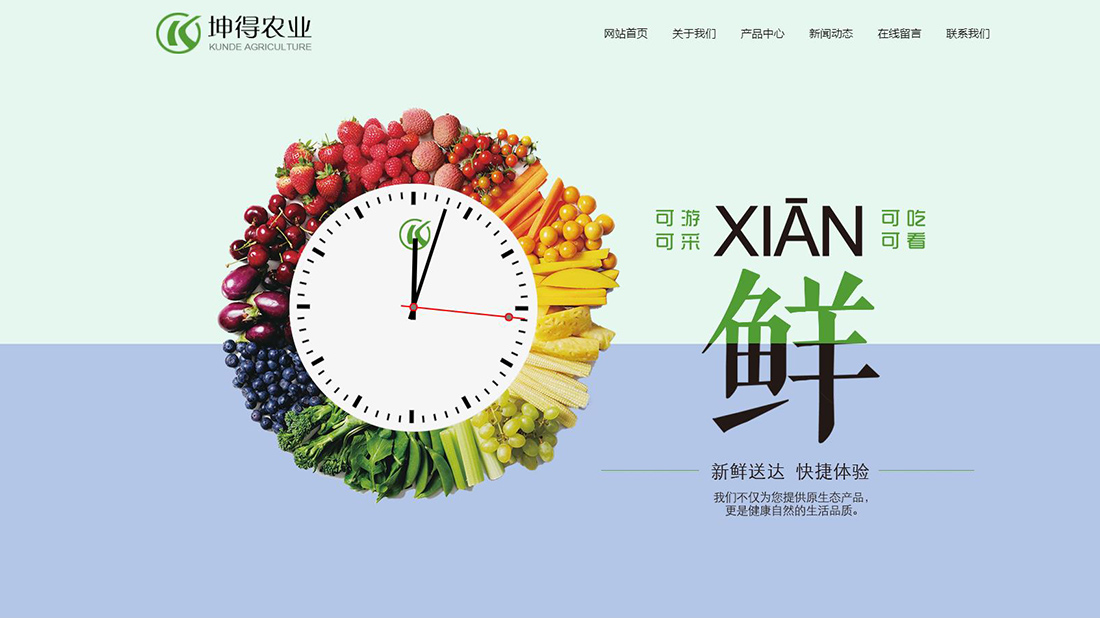 农副产品网站案例