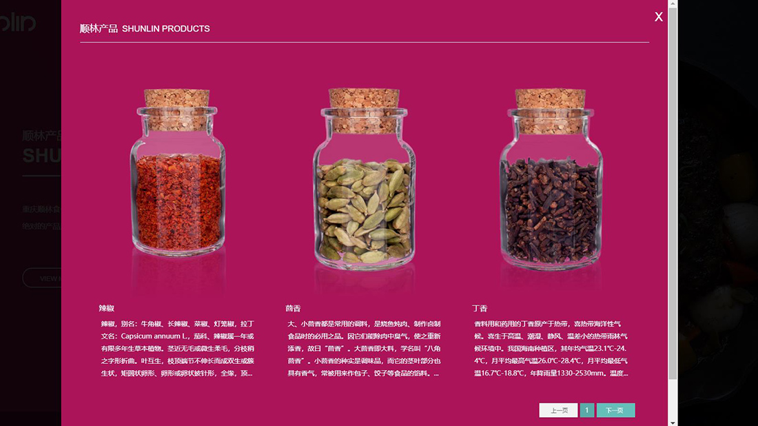 化学化工/食品制造网站案例