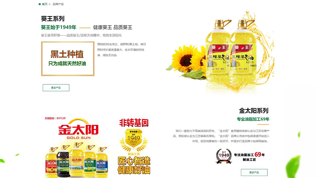 食品制造网站案例