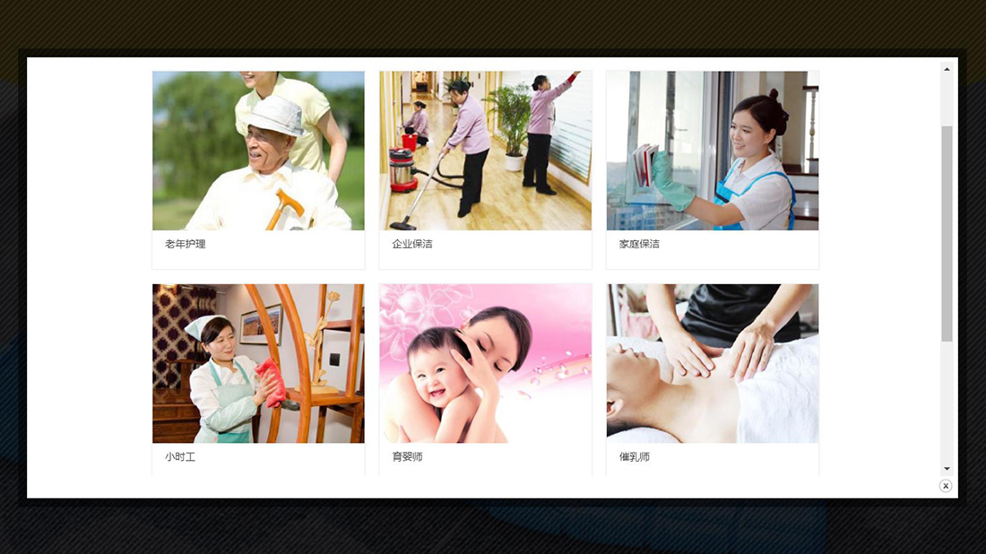 商业服务网站案例