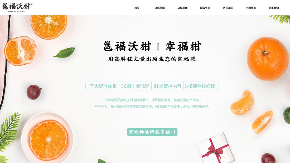 农副产品网站案例