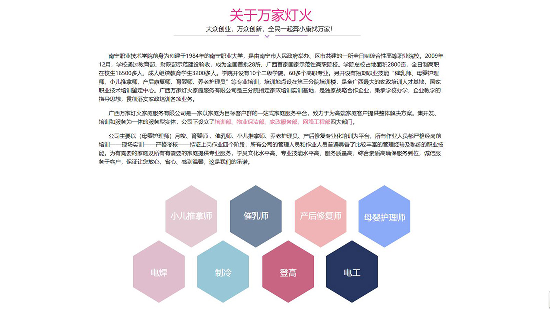商业服务网站案例