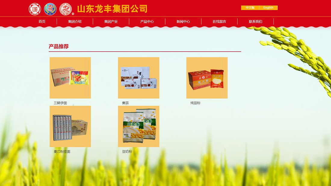 食品制造网站案例