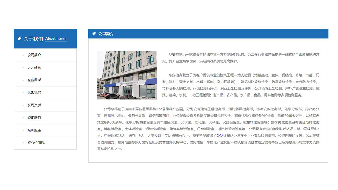 商业服务网站案例