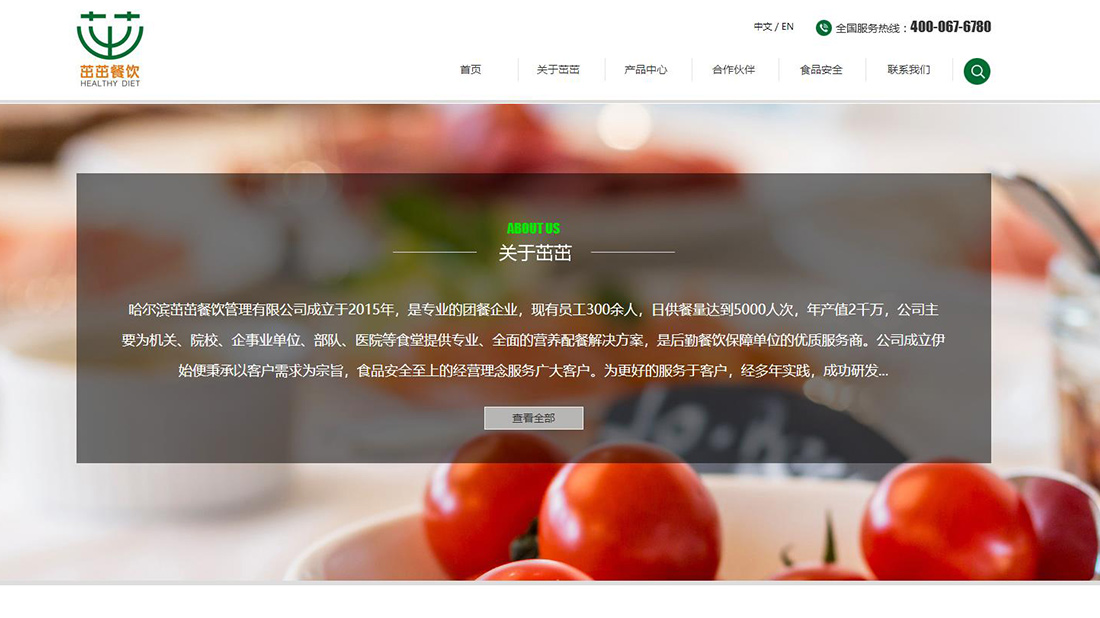 食品制造网站案例