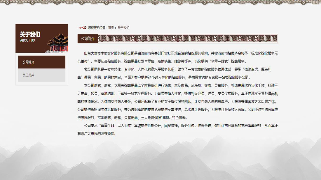 商业服务网站案例