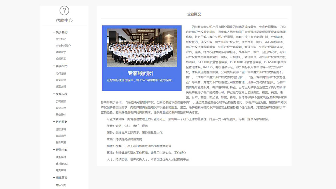 商业服务网站案例