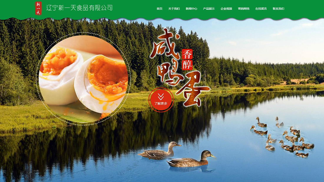 食品制造网站案例