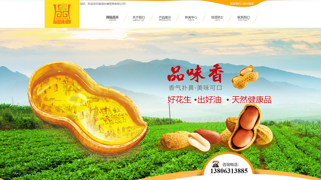 食品制造网站案例