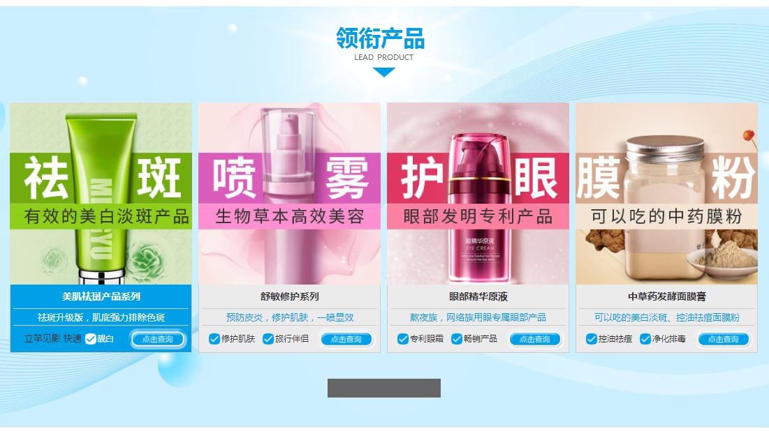 美妆护肤网站案例