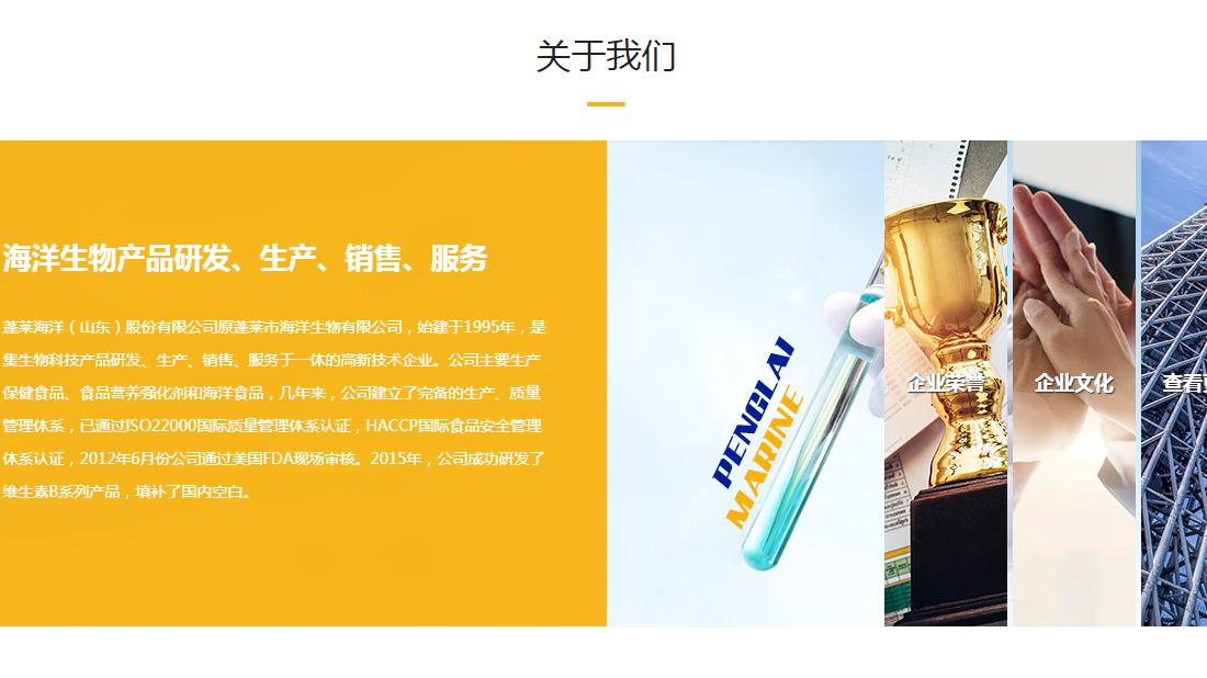 食品制造网站案例