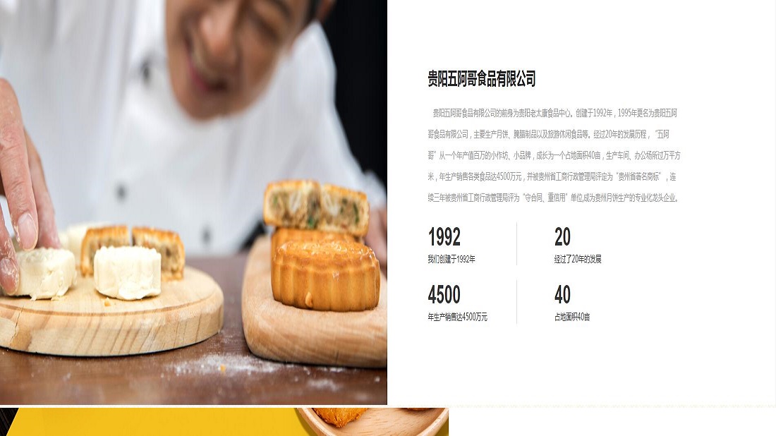 食品制造网站案例