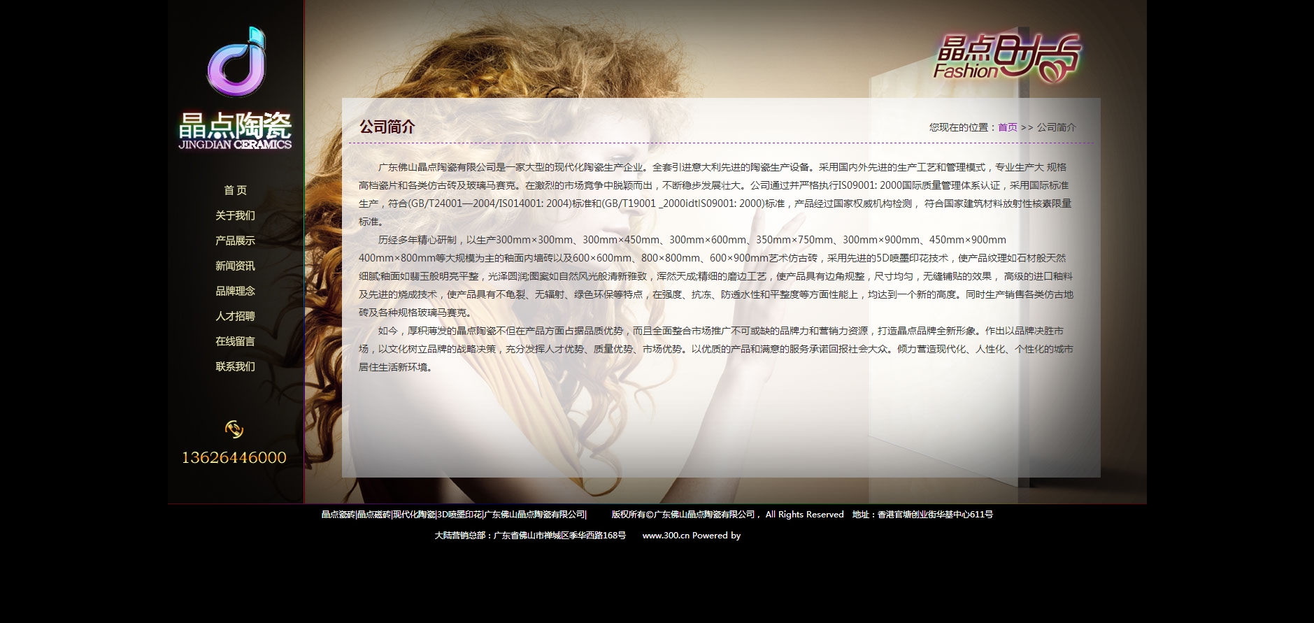 晶点陶瓷 网站建设